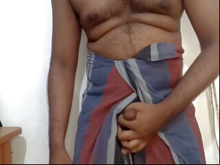 asian Indian daddy old sarong and brief underwear bear